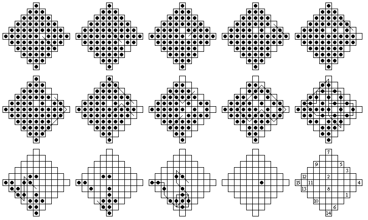 peg solitaire diamond 25 holes